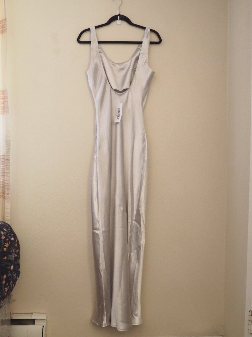 NWT 12th Tribe Orion Silver Metallic Sleeveless Maxi Dress sz XL - Picture 6 of 7